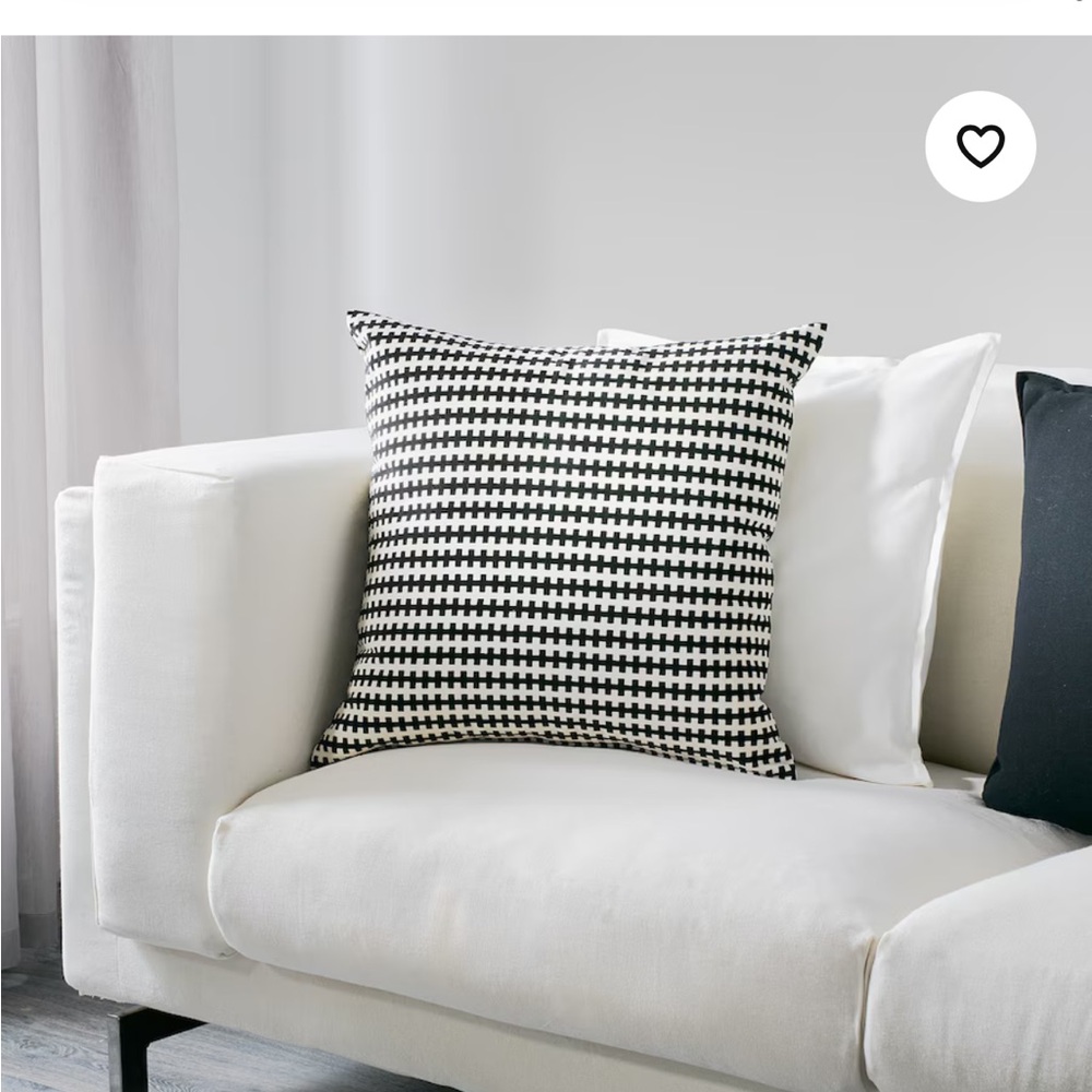 Set of 2 Stockholm Black and White Throw Pillow Covers